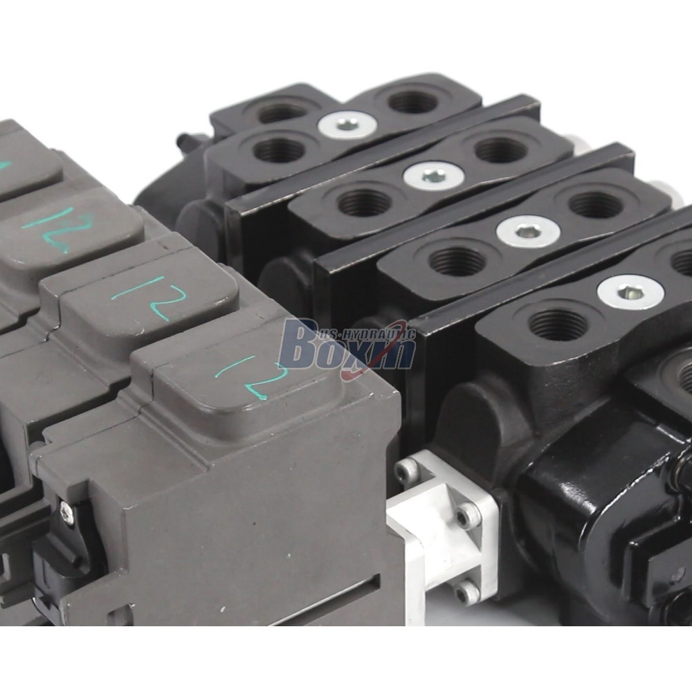 High Performance SD8EMA-4OT 4 Spool Sectional Valve with Electric Motor Control detail image